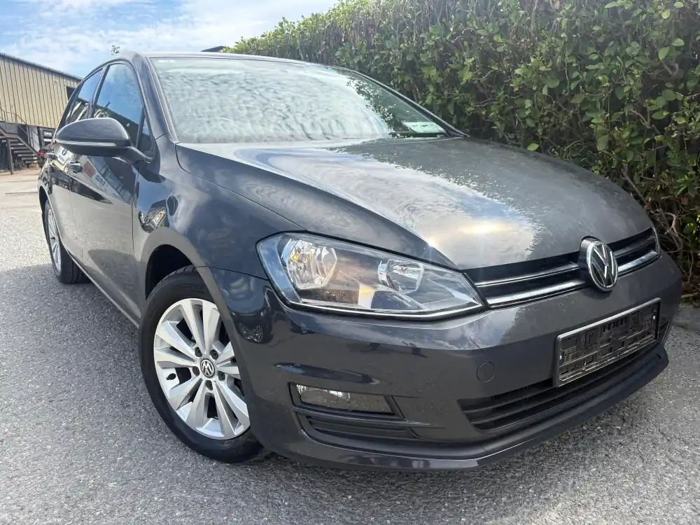 Dark grey Volkswagen Golf hatchback, front three-quarter view, at RS Motors, Clonakilty